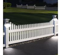 Luce Recinzione Lampada Solare per Esterni LED Da Parete Grigio Giardino 2er Set