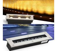 Luce Rettangolare A LED for Esterni - Lampada da Giardino Interrata, Luce Lineare Interrata, Luci for Corridoi Impermeabili IP65, Luce for Gradini (85-265 V)(Red,(85-265V) 9W)