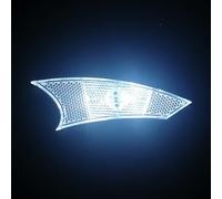 Luce ricaricabile per ruota della bicicletta con porta USB e attivazione sensibile alla luce per una maggiore visibilità notturna (bianco)