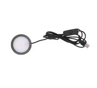 Luce Rotonda a LED Ultra Sottile, Mini Spotlight Portatile Sempre Sul Controllo Pulsante USB in Lega di Alluminio 5V in Lega 1,5 M di Cavo Naturale, Mobili da Esposizione della
