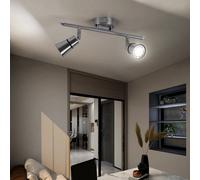 Luce Sala da Pranzo Lampada Spot Plafoniera Mobile LED Metallo Cromo Lungo 34 CM