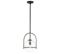 Luce Sala da Pranzo Plafoniera Lampada a Sospensione Acciaio Nero D 28,9 CM