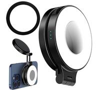 Luce selfie magnetica, telefoni di lampada di bellezza, luce di riempimento ricaricabile con specchio, illuminazione per trucco portatile per donne registrazioni video di viaggio vlogging in live stre