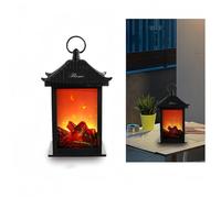 Luce senza fiamma alimentata a batteria della lanterna del caminetto a LED simulata con la lampada decorativa del tavolo della fiamma della simulazione Mini Ornamento del caminetto per l'arredamento