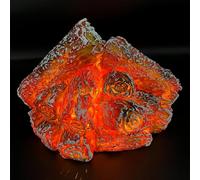 Luce senza fiamma alimentata a batteria della lanterna del caminetto a LED simulata con la lampada decorativa del tavolo della fiamma della simulazione Mini Ornamento del caminetto per l'arredamento