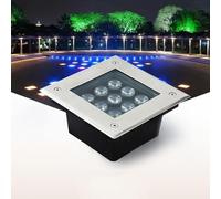 Luce Sepolta da Giardino A LED Luce Sotterranea da Incasso nelle Luci da Terra Ip66 Luci Quadrate Impermeabili per Il Paesaggio per Passo Carrabile Percorso Esterno Illuminazione, Blue, 5W