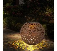 Luce Sferica Lampada a Spiedo Solare LED Effetto di Orientale Chiodi Ruggine