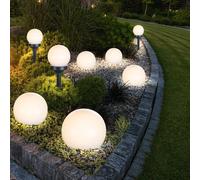 Luce Sferica Lampada da Giardino Esterna Chiodi IP44 Batteria LED Solare 8er Set