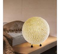 Luce Sferica Lampada da Tavolo Comodino Conchiglie Bianco Metallo LED Lato [EEK: F]