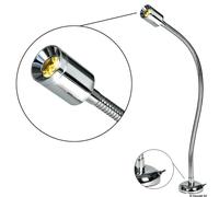 Luce snodata in acciaio inox da letto 12/24 Volts