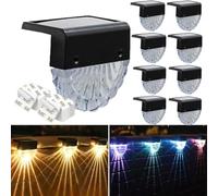 Luce solare a bordo piscina, illuminazione subacquea per piscina, con timer spento, LED di rilevamento, sommergibile, adatta per piscine, cortili, decorazione paesaggistica esterna (8, B)