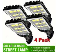 Luce solare a induzione per esterni 1/2/4 con rilevamento super luminoso e del corpo umano 3 modalità di illuminazione adatta per garage giardini