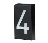 Luce solare a LED per indirizzi - Lampada da parete solare impermeabile per numero civico, targa d'ingresso dell'hotel, design a pannello digitale, valutazione IP55