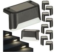 Luce solare a LED per scale esterne, 8 pezzi