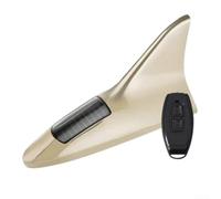 Luce solare a pinna di squalo con telecomando LED stroboscopica per la sicurezza e lo stile del tetto dell'auto, colore nero (oro)