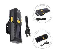 Luce Solare Bici Ricaricabile 4000mAh USB C con Luce Laterale Rossa e Display LC