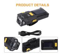 Luce Solare Bici Ricaricabile 4000mAh USB C con Luce Laterale Rossa e Display LC