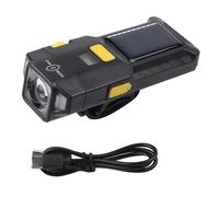 Luce Solare Bici Ricaricabile 4000mAh USB C con Luce Laterale Rossa e Display LC