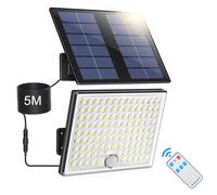 Luce Solare con Sensore di Movimento Lampada Solare da Esterno con Telecomando