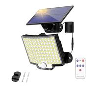 Luce solare da esterno 106 LED Split impermeabile con sensore di movimento, telecomando, 3 modalità for patio, gara, cortile
