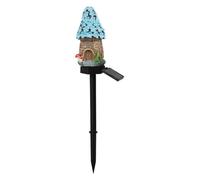 Luce solare da fiaba a forma di fungo, paesaggio, vialetto, impermeabile, a LED, per esterni, lampada da prato, decorazione per il cortile, per la primavera, giardino, passerella, patio, cortile (blu)