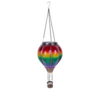 Luce solare da giardino a mongolfiera, Luce solare da giardino a mongolfiera, Lanterna impermeabile con fiamma tremolante, 18.9 appesa per albero, portico, regali