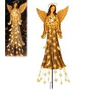 Luce Solare Del Giardino Della Memoria Dell'angelo (1pc) | Luce Solare Da Giardino Con Angelo a Cascata, Statua Illuminata a LED per Prato Da Giardino E Decorazioni Natalizie