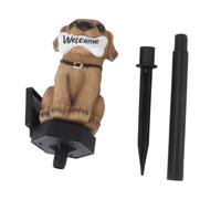 Luce solare di benvenuto per cani da prato, 41 cm, luce calda, resina e PP