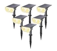 LUCE SOLARE ESTERNO GIARDINO STARAY BIANCA CALDA 22 LED 6 PACK ILLUMINAZIONE DEC