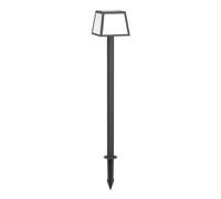 Eglo Piantana LED a energia solare Altilia, lampada per esterno con picchetto da interrare e rilevatore di movimento, lampada per giardino in plastica nera, IP44, 106 cm