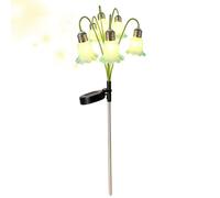 Luce solare floreale, giglio valley LED con giardino stake, decorazione esterna