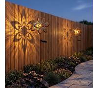 Luce Solare Lampada Girandola Esterno Balcone con Picchetto Glas Blu LED 2er Set [EEK: Inaditato]
