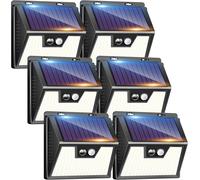Luce Solare LED Esterno【6 Pezzi / 3 Modos】 Faretti Solari a Led Da Esterno Con S