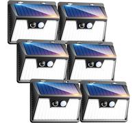 Luce Solare LED Esterno【6 Pezzi / 3 Modos】 Faretti Solari a Led Da Esterno Con S