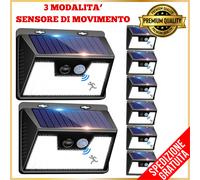 Luce Solare LED Esterno 8 Pezzi 140 LED Faretti Solari a LED 3 Modalità Lampada
