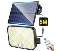 Luce Solare LED Esterno Con Sensore Di Movimento,[190Led/3 Modes/Telecomando] Fa