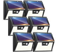 LUCE SOLARE LED ESTERNO FARETTI SOLARI 6 PEZZI 3 MODI BIANCO FREDDO ILLUMINAZION
