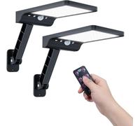 LUCE SOLARE LED ESTERNO FARETTO LED DA ESTERNO SOLARE SL48 2 PCS NERO