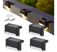 luce solare led esterno per scale muretti,segna passi per esterno luce solare,pannelli solari per luci esterne,luces solares led exterior jardin balizas,auto ON/OFF,luci solari impermeabili-B||4PCS