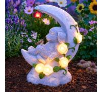 Luce Solare LED Per Gatti E Cani, Ornamento Memoriale Grigio IP44 In Resina