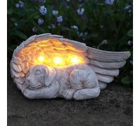 Luce Solare LED Per Gatti E Cani, Ornamento Memoriale Grigio IP44 In Resina