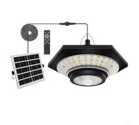 Luce solare per capanno da 1000 lumen, con sensore di movimento e telecomando, cinque modalità di illuminazione per l'uso, IP65 resistente alle intemperie