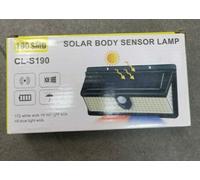 Luce Solare per Esterni 190 LED con Avviso Lampeggiante, 4 Modalità di Lavoro