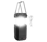 Luce solare per esterni, lanterna pieghevole, luce LED per esterni con ricarica solare tramite USB, per pesca, spiaggia, barbecue, arrampicata, giardino, cortile e cortile posteriore