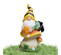 Luce Solare per Gnome Figura Nano Cartoon Decorativo | Decorazioni da Giardino con Funghi per Terrazza Balcone Prato Patio Veranda Stagno Finestra