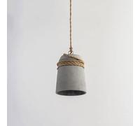 Luce Sospensione in Grigio, Campana E27 a Forma lampadario Industriale sospeso, Mini accertamento di Illuminazione appesa al Cemento, per Cucina Isola Pranzo Soggiorno Camera da Letto