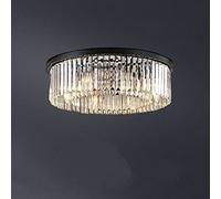 Luce sospesa , Plafoniere moderne in cristallo Lampada da casa retrò industriale compatibile con soggiorno Camera da letto for bambini Tavolo da pranzo Plafoniera a LED Rettangolo Moderno V-intage(C)