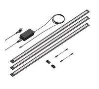 ledscom.de Apparecchio sottopensile a LED SIRIS nero opaco, piatto, 90cm, 1044lm ciascuno, bianco set di 3