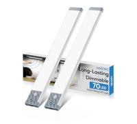 Luce Sottopensile Led Con Sensore di Movimento, 2500mAh Ricaricabile Senza Fili, 350lm Dimmerabile per Cucina Armadio Scale (Luce Bianca Fredda, 32,5CM)