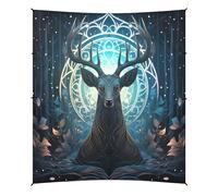 Luce Spaziale Cervo Tenda da Spiaggia Facile da Montare,Parasole per Campeggio con Sacchi di Sabbia,Palette e Picchetti Ideale per Picnic